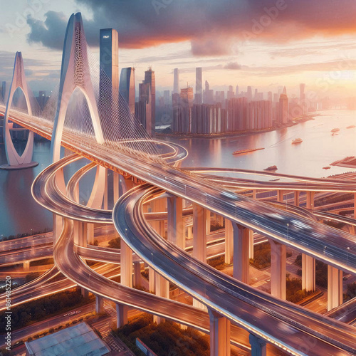 “Elevated Expressways: The Veins of Urban Life”