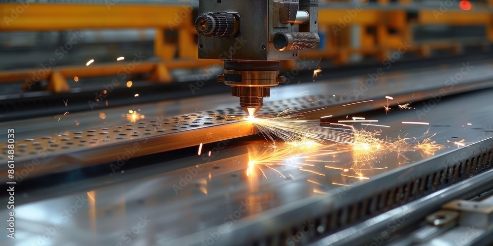 Laser Cutting Machine In Action Laser Cutting Machine In Action