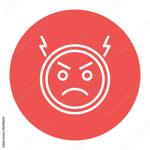 Irritability icon vector image. Can be used for Burnout.