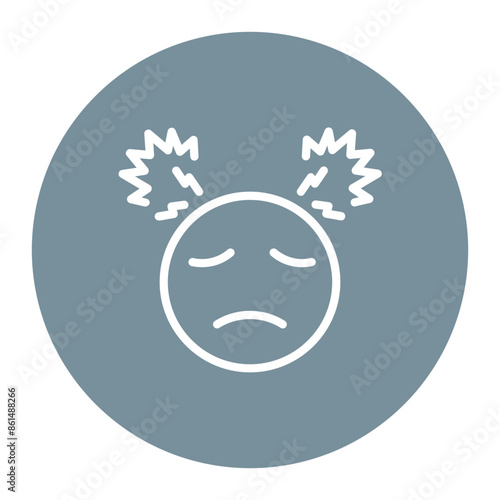 Overwhelmed icon vector image. Can be used for Burnout.