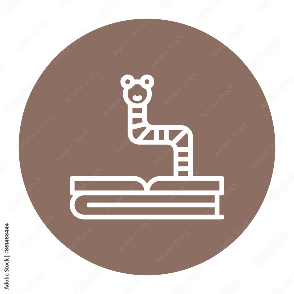 Bookworm icon vector image. Can be used for Urban Tribes. Bookworm icon vector image. Can be used for Urban Tribes.