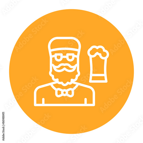 Craft Beer Enthusiast icon vector image. Can be used for Urban Tribes.