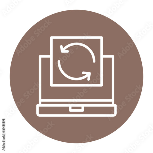 Restart icon vector image. Can be used for 3d Printing.