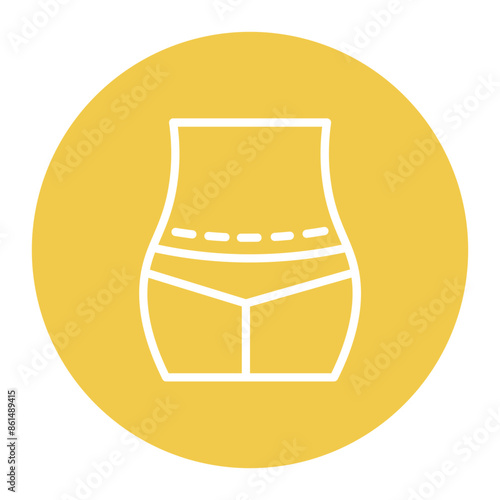 Tummy Tuck icon vector image. Can be used for Plastic and Cosmetic Surgery.