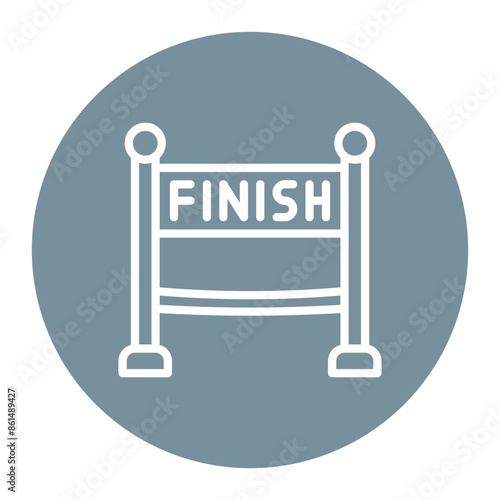 Finish Line icon vector image. Can be used for Marathon.