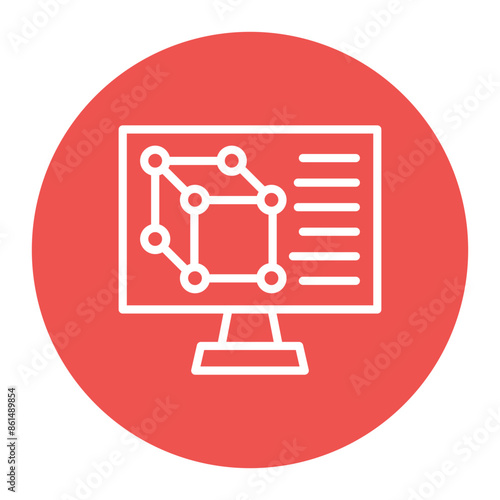 CAD Software icon vector image. Can be used for Engineer in Mechanics.