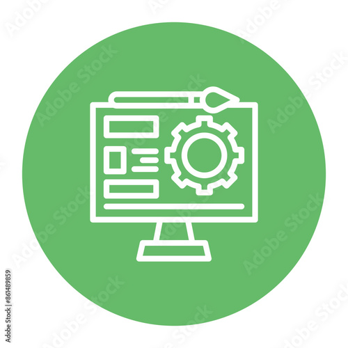 Design Software icon vector image. Can be used for Engineer in Mechanics.