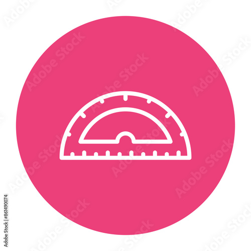 Protractor icon vector image. Can be used for Engineer in Mechanics.