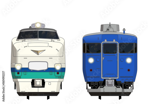 富山の列車No.4_485系 / 413系_Japanese Railroad Cars in "Toyama"