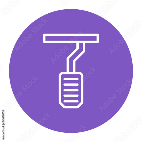 Accelerator Pedal icon vector image. Can be used for Driving School.
