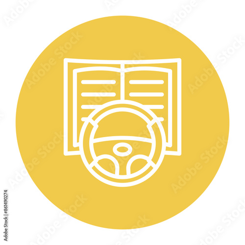 Driver Education icon vector image. Can be used for Driving School.