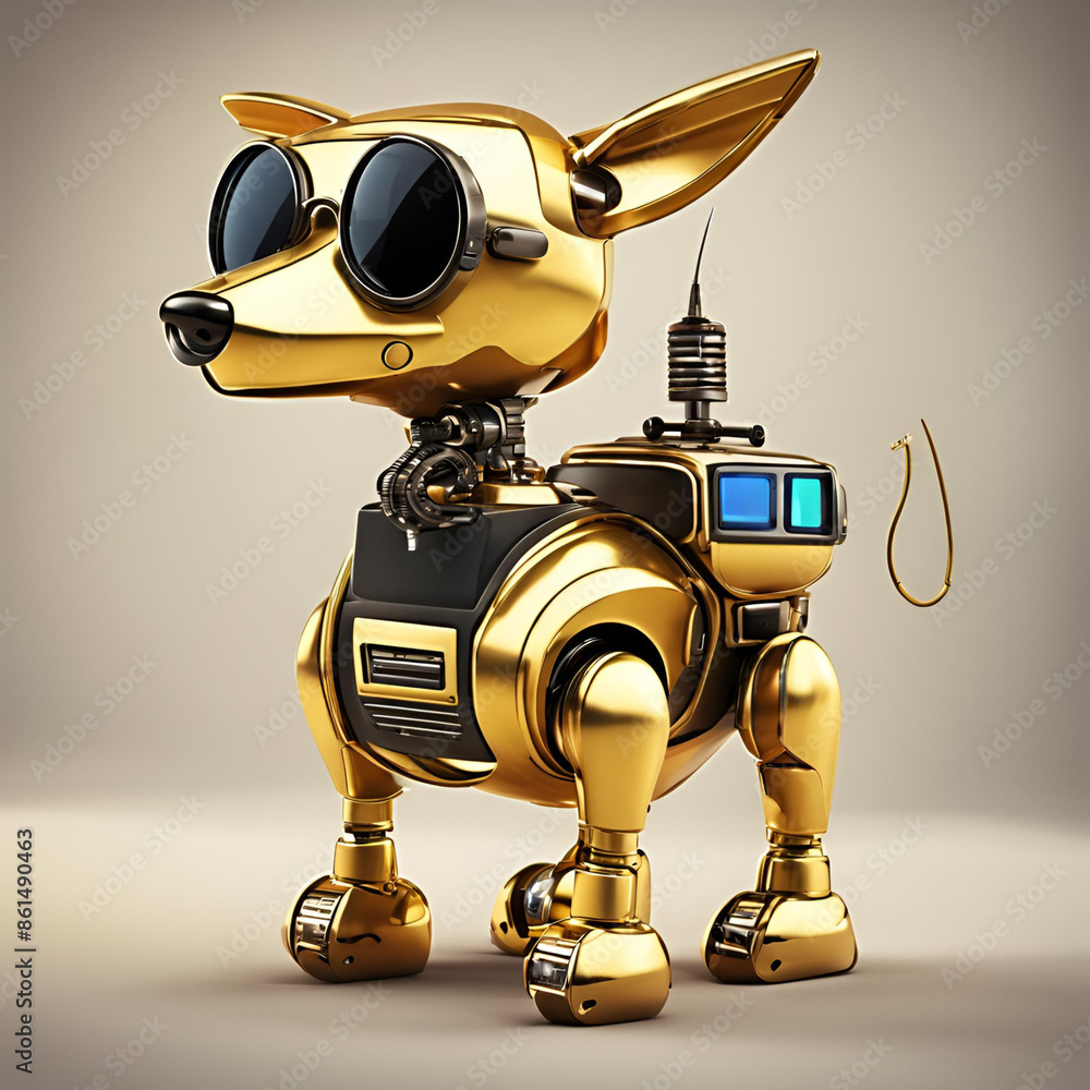 robot with a glass of beer robot with a glass of beer