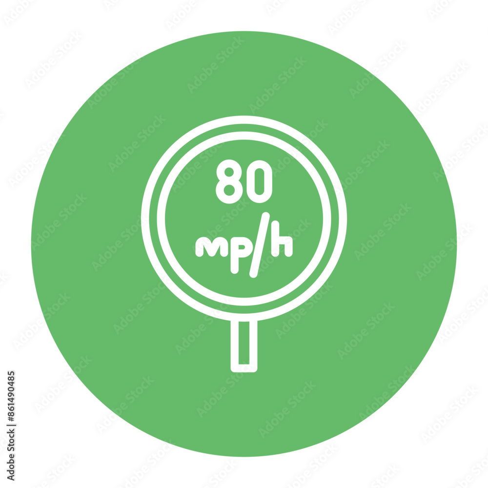 Speed Limit Sign icon vector image. Can be used for Driving School. Speed Limit Sign icon vector image. Can be used for Driving School.