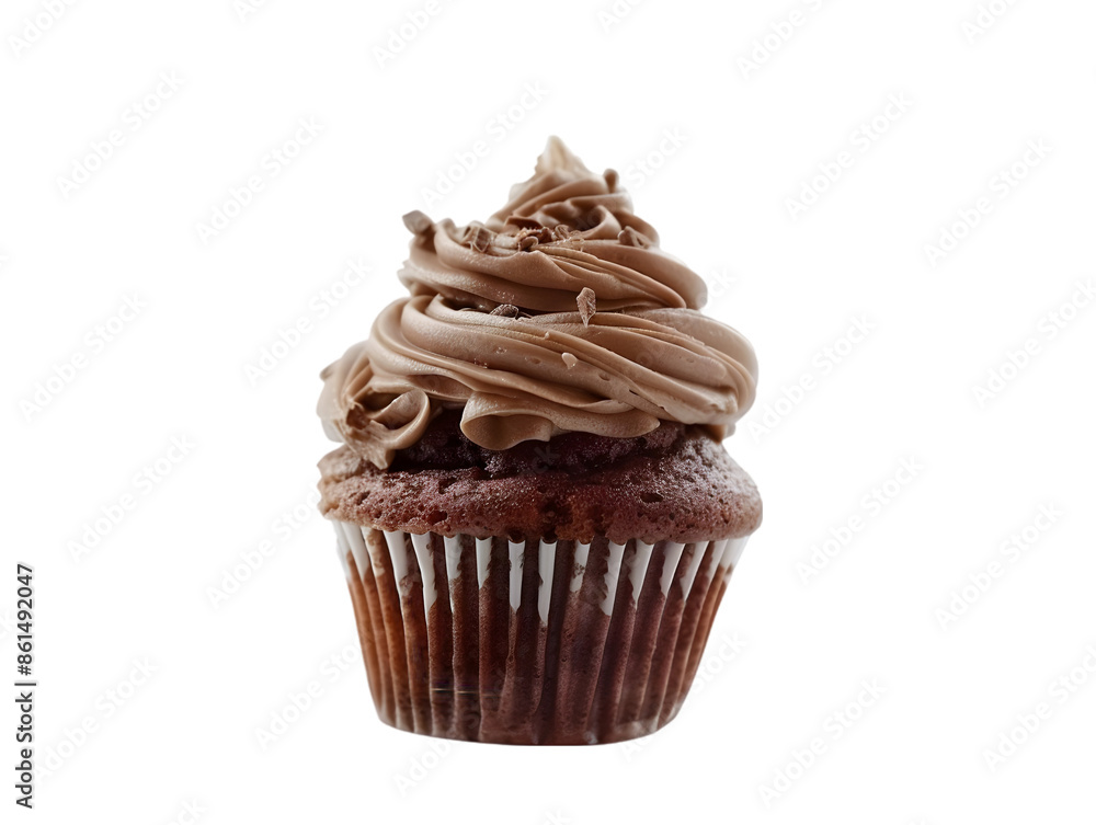 A frosted chocolate cupcake A frosted chocolate cupcake