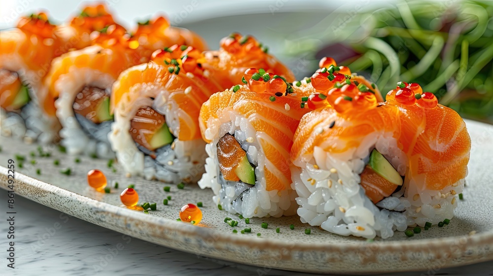 sushi on a plate HD 8K wallpaper Stock Photographic Image sushi on a plate HD 8K wallpaper Stock Photographic Image