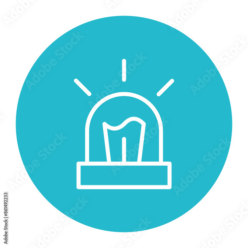 Emergency Siren icon vector image. Can be used for Rescue And Response.