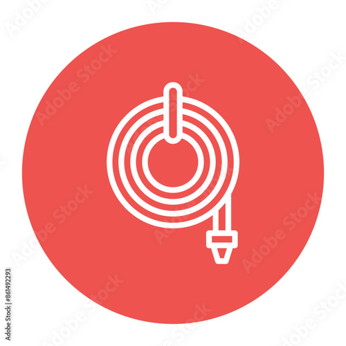 Firefighter Hose icon vector image. Can be used for Rescue And Response.