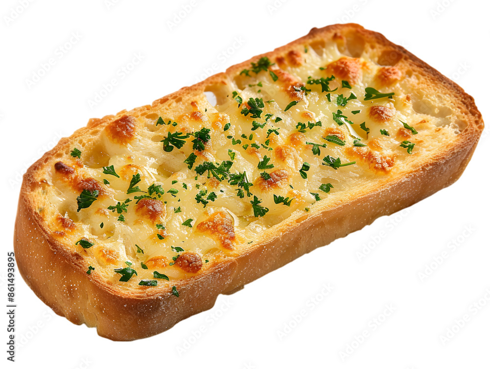 A piece of garlic bread A piece of garlic bread