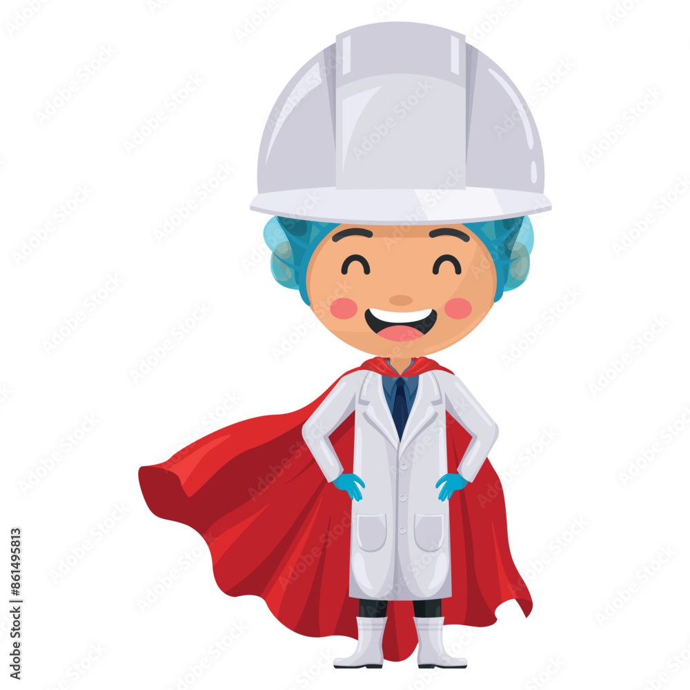 Quality control supervisor in food production line wearing his superhero cape. Superhero food safety engineer. Food industry engineer. Science, technology and safety in food production and processing Quality control supervisor in food production line wearing his superhero cape. Superhero food safety engineer. Food industry engineer. Science, technology and safety in food production and processing