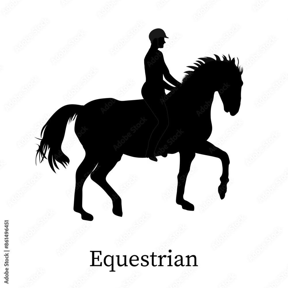 Silhouette horse riding action in transparent background. Vector illustration.
Silhouette horse riding action in transparent background. Vector illustration.