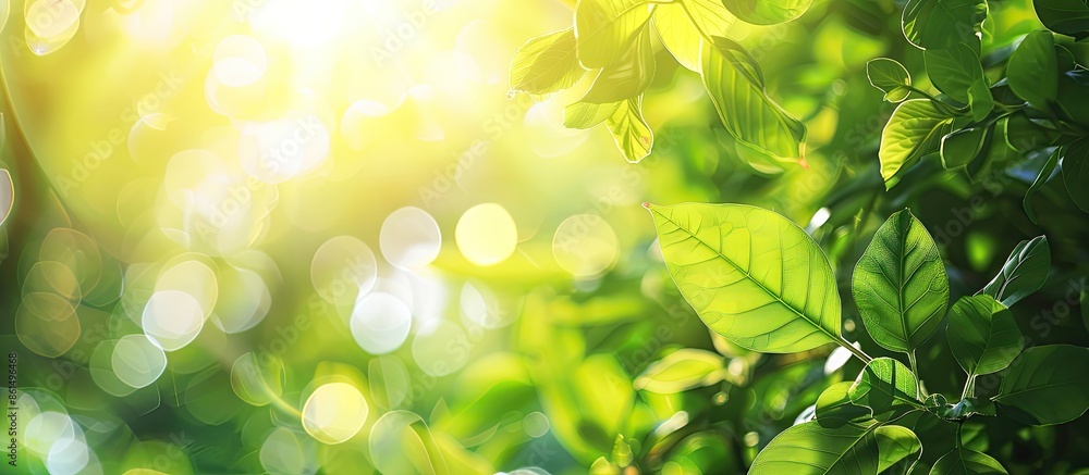 A nature-themed close-up image showcasing green leaves, blurred plants, and sunlit branches in a garden during summer, designed with a view for adding text in the copy space image. A nature-themed close-up image showcasing green leaves, blurred plants, and sunlit branches in a garden during summer, designed with a view for adding text in the copy space image.