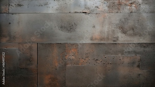 Rustic Metal Surface with Weathered Texture and Subtle Rust Patterns. Generative AI