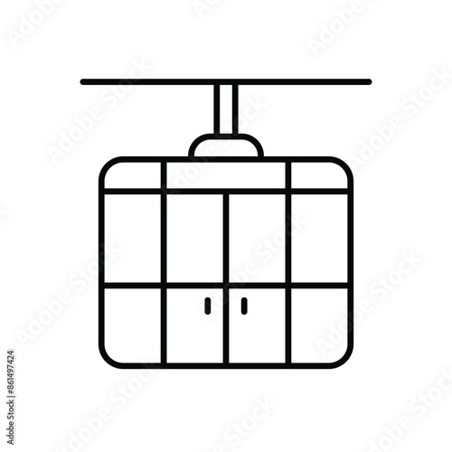 Cable Car vector icon