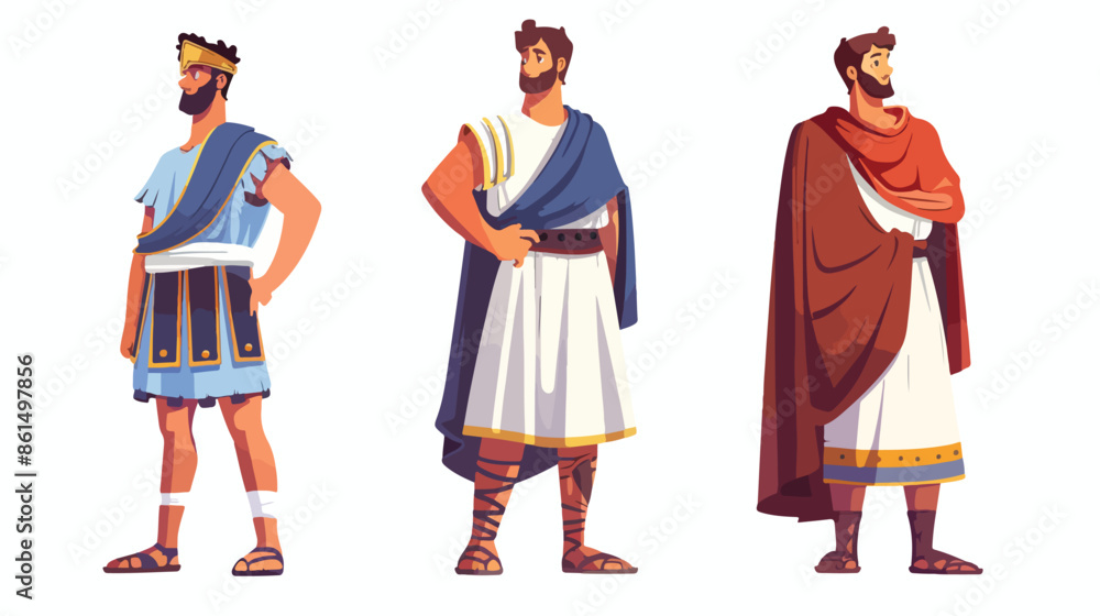Fototapeta premium Roman Man in Historical Costume Male Character Wear 