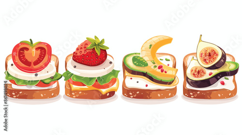 Sandwiches Four Features Different Fillings 
