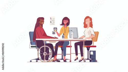 Resilient Disabled Woman With A Hand Prosthesis 