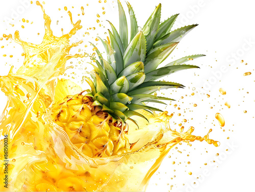 A splash of pineapple juice photo