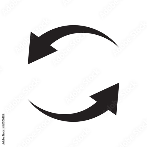 Reverse arrow icon set. exchange or replace double arrows vector symbol. repeat, renew or switch sign. swap arrow in black  color. Vector icon illustration