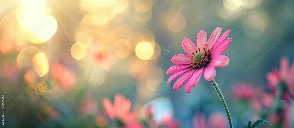 A flower captured with a shallow depth of field, creating a blurred background with copy space image. A flower captured with a shallow depth of field, creating a blurred background with copy space image.