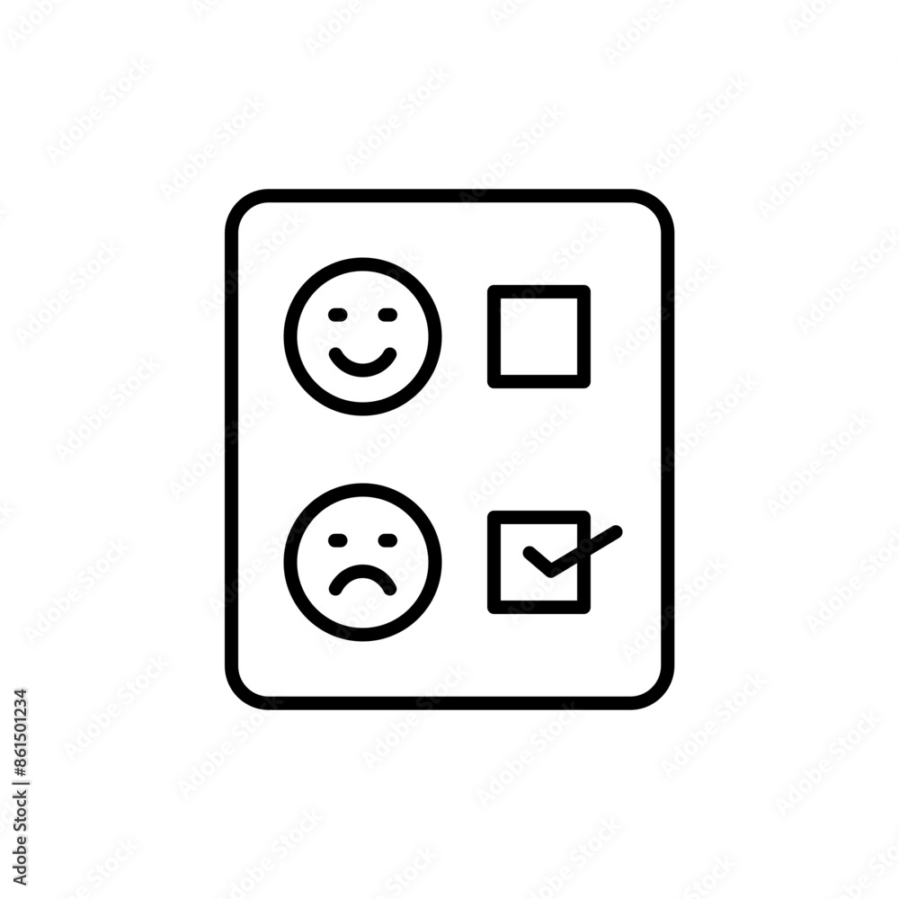 Sadness survey outline icons, minimalist vector illustration ,simple transparent graphic element .Isolated on white background Sadness survey outline icons, minimalist vector illustration ,simple transparent graphic element .Isolated on white background