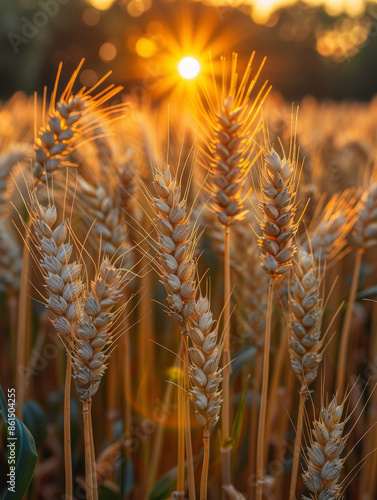 Close-up of golden wheat ears