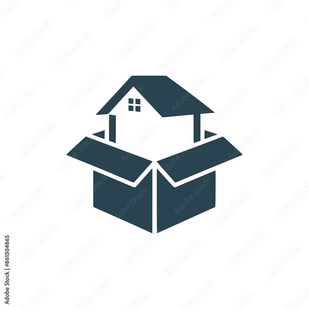 box house logo vector illustration template design box house logo vector illustration template design