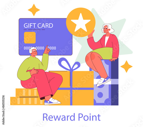 Loyalty Program And Reward. Flat Vector Illustration