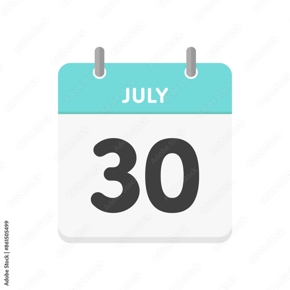 7月30日・july 30の日めくりカレンダーのアイコン - 7/30の日付のシンプルな暦の素材
7月30日・july 30の日めくりカレンダーのアイコン - 7/30の日付のシンプルな暦の素材
