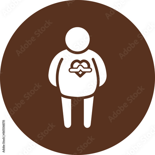 Obesity Vector Glyph Icon