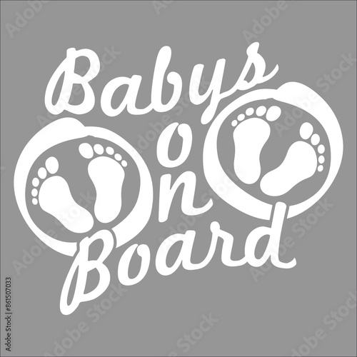 Babys On Board 2 Twins Pregnant Belly Feet Babies Inside Funny