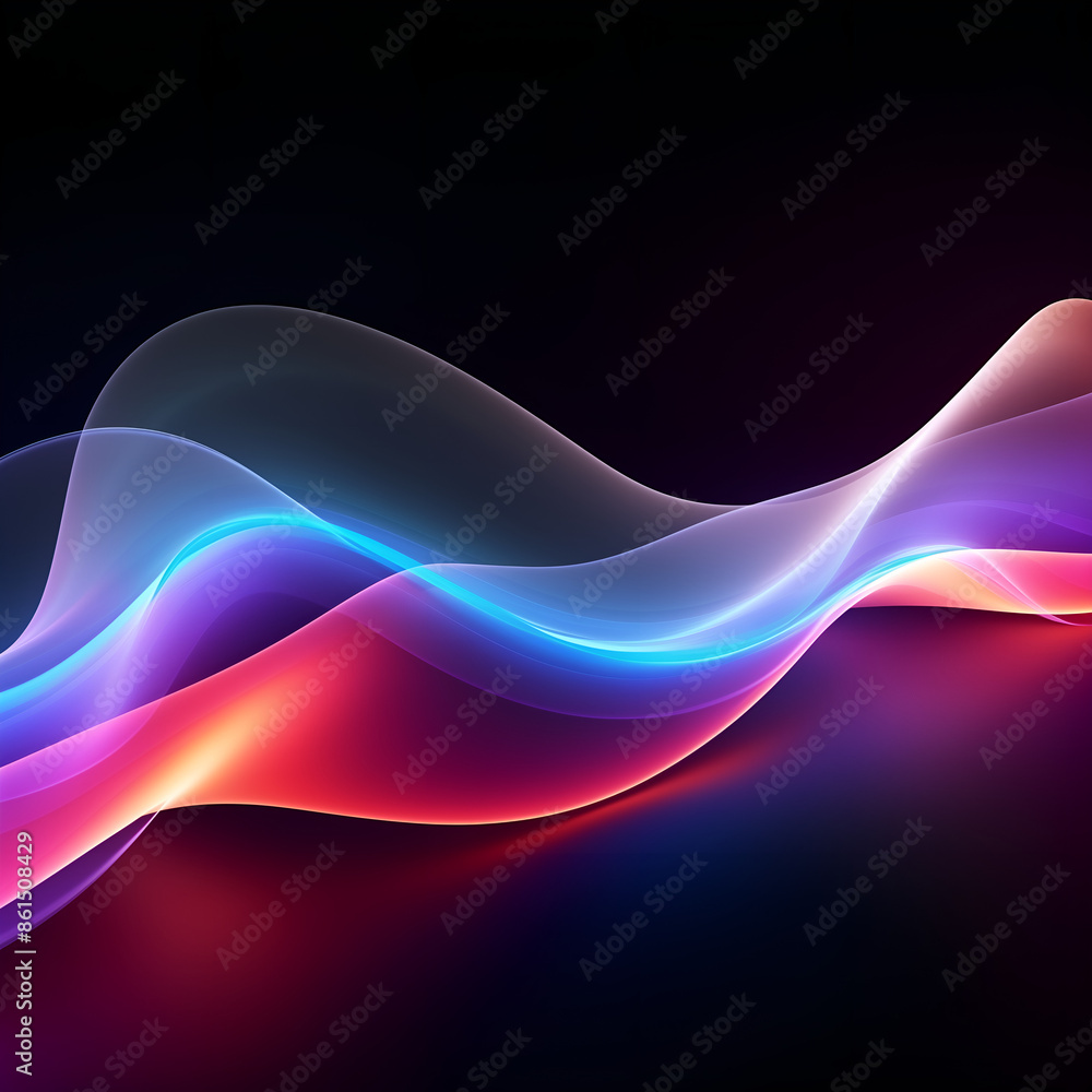 Abstract Neon Light Waves Abstract Neon Light Waves