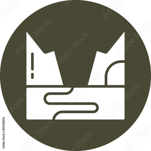 Fjord Vector Glyph Icon