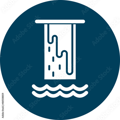 Cascade Vector Glyph Icon