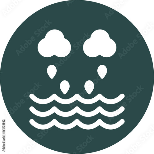Rainstorm Vector Glyph Icon