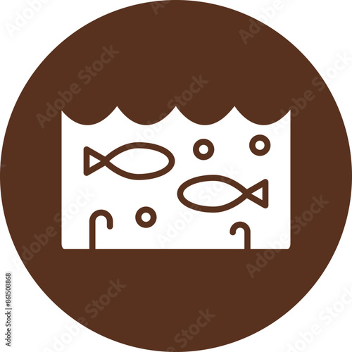 Underwater Vector Glyph Icon