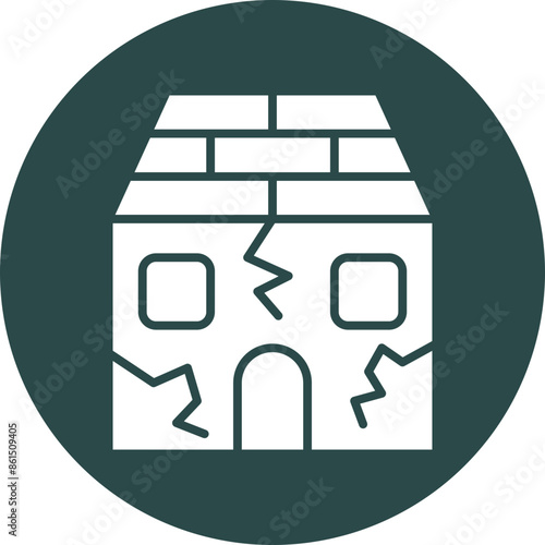 Earthquake Glyph Icon