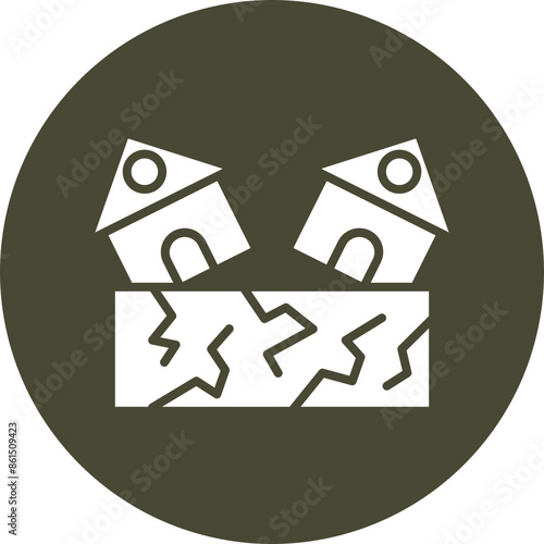 Earthquake Glyph Icon
