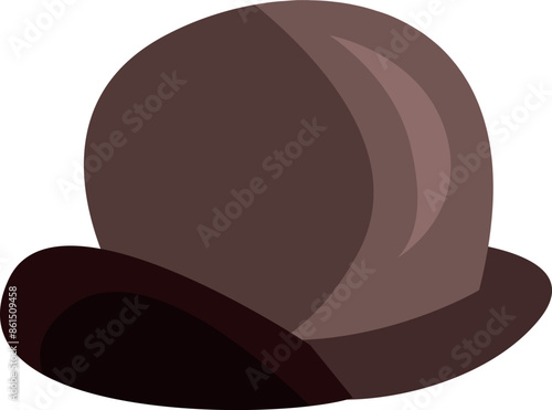 Brown women hat vector illustration. Cartoon hat isolated on white background.