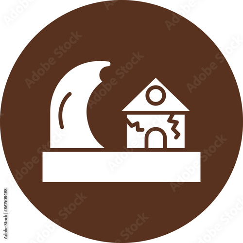 Tsunami Glyph Icon