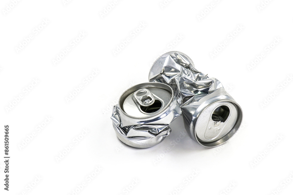 Crumpled empty blank soda or beer can garbage, Crushed junk can can recycle isolated on white background. Crumpled empty blank soda or beer can garbage, Crushed junk can can recycle isolated on white background.